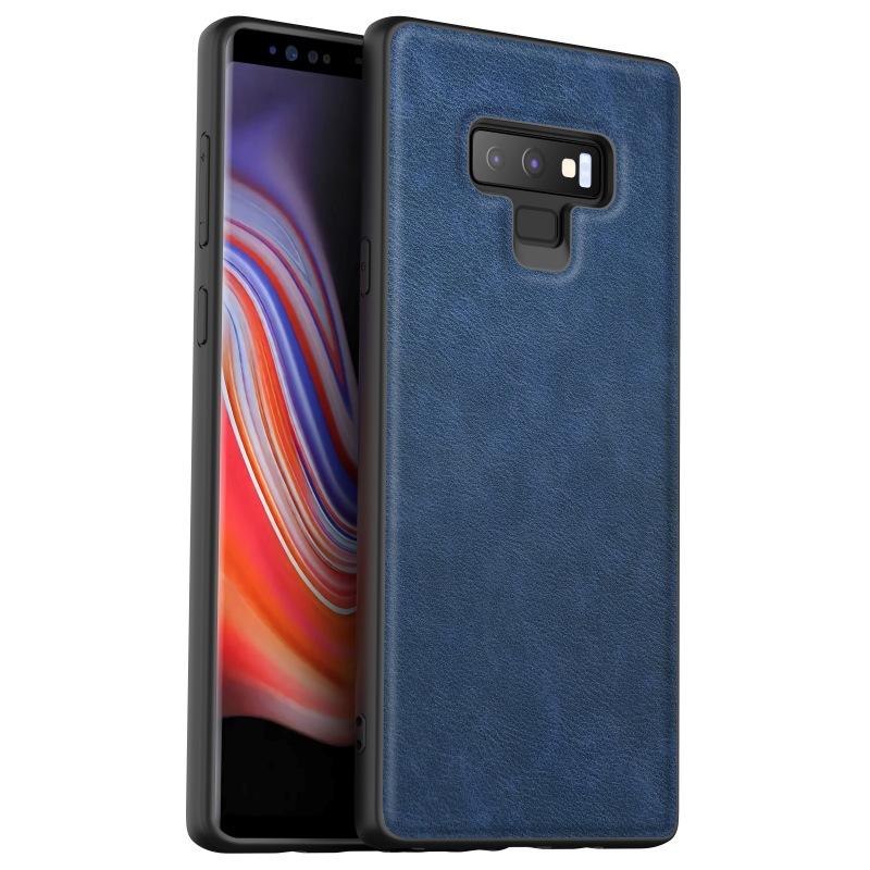 

For Samsung Galaxy Note9 N960 Retro Phone Case Anti-drop PU Leather+TPU+PC Protective Cover Blue
