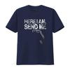 Damen Hier bin ich Sende mich Amerikanische Flagge Kreuz Jesaja 6 8 Bibelvers T-Shirt Schwarz 2XL Vintage Gewaschen Leicht Weich Mann Unisex