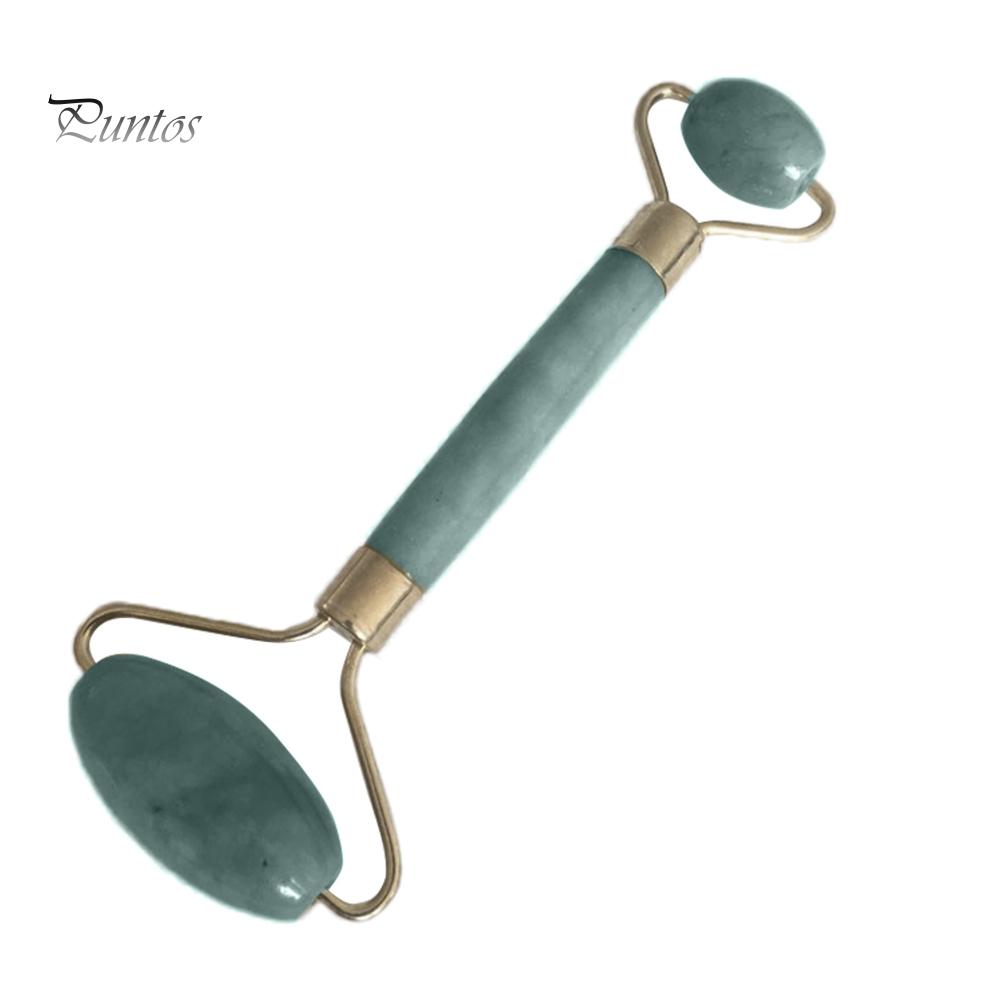 Puntos Kosmetik Dual Head Faux Jade Roller Gesicht Hals Lifting Abnehmen Massager Haut Schönheit