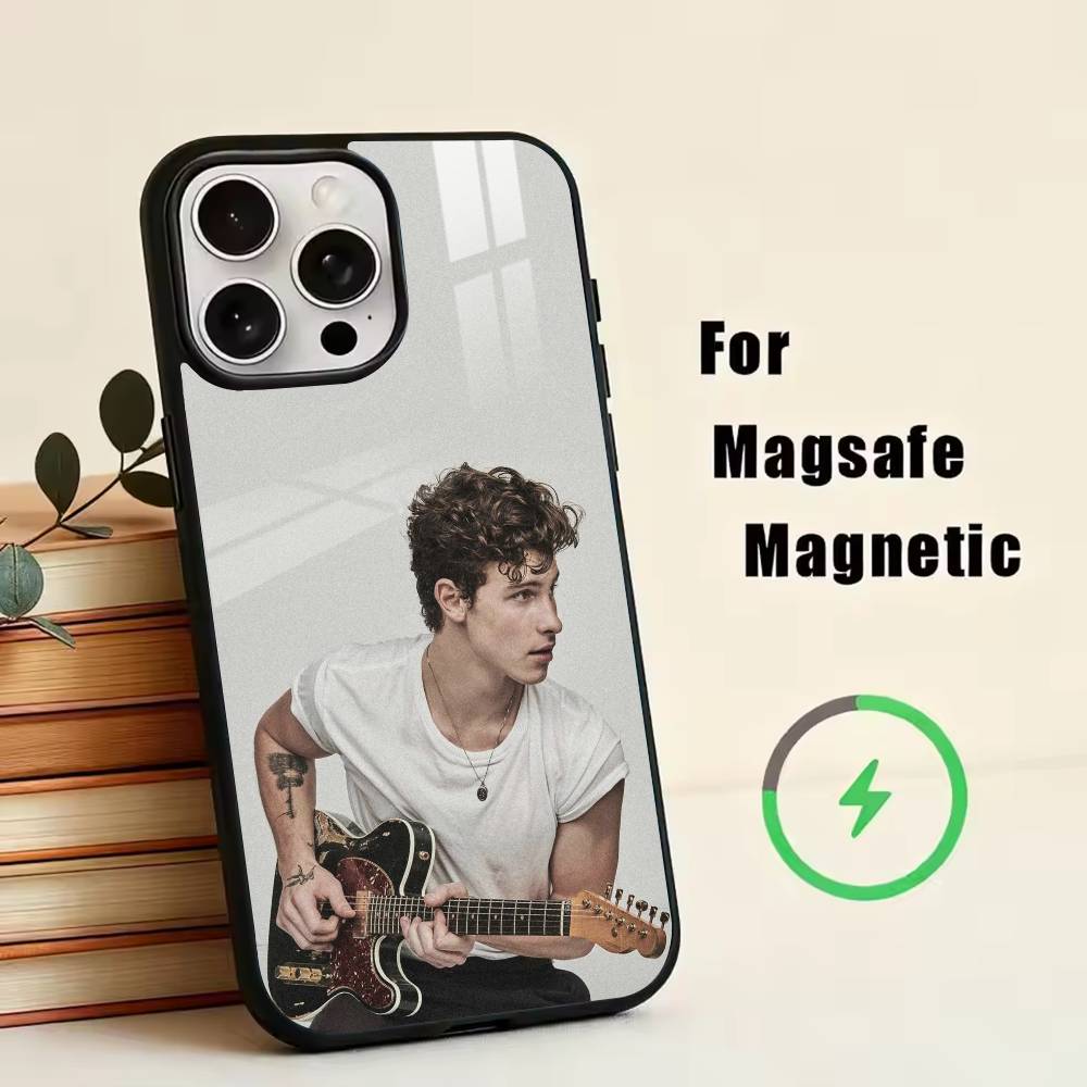 S-Shawn M-Mendes Phone Case For iPhone17,16,15,14,13,12,11 Plus,Pro Magnetic For Magsafe Wireless Charging