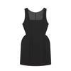 Slimming Sleeveless Vest Dress & Round Neck Shawl - Women's Formal Black Skirt Set