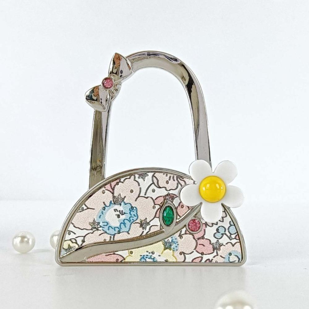 Flower Design Handbag Hanger for Women Portable Table Hanger Pretty Purse Hanger  for Table