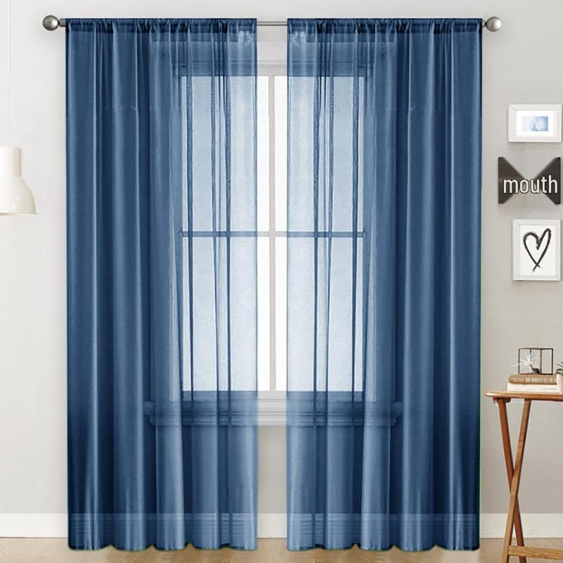 Modern Minimalist Terelyne Double Strand Sheer Curtain for Living Room, Bedroom, and Study