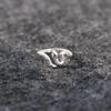 S925 Sterling Silver Snake Coil Ring, Women's Fashionable European American Style Index Finger Ring