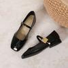Niche shallow mouth versatile small leather shoes spring and summer new retro Mary Jane leather flat women's shoes