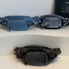 Borsa a tracolla messenger in denim lavato retrò grande capacità stile letterario borsa a tracolla marsupio moda personalità tendenza borsa al petto
