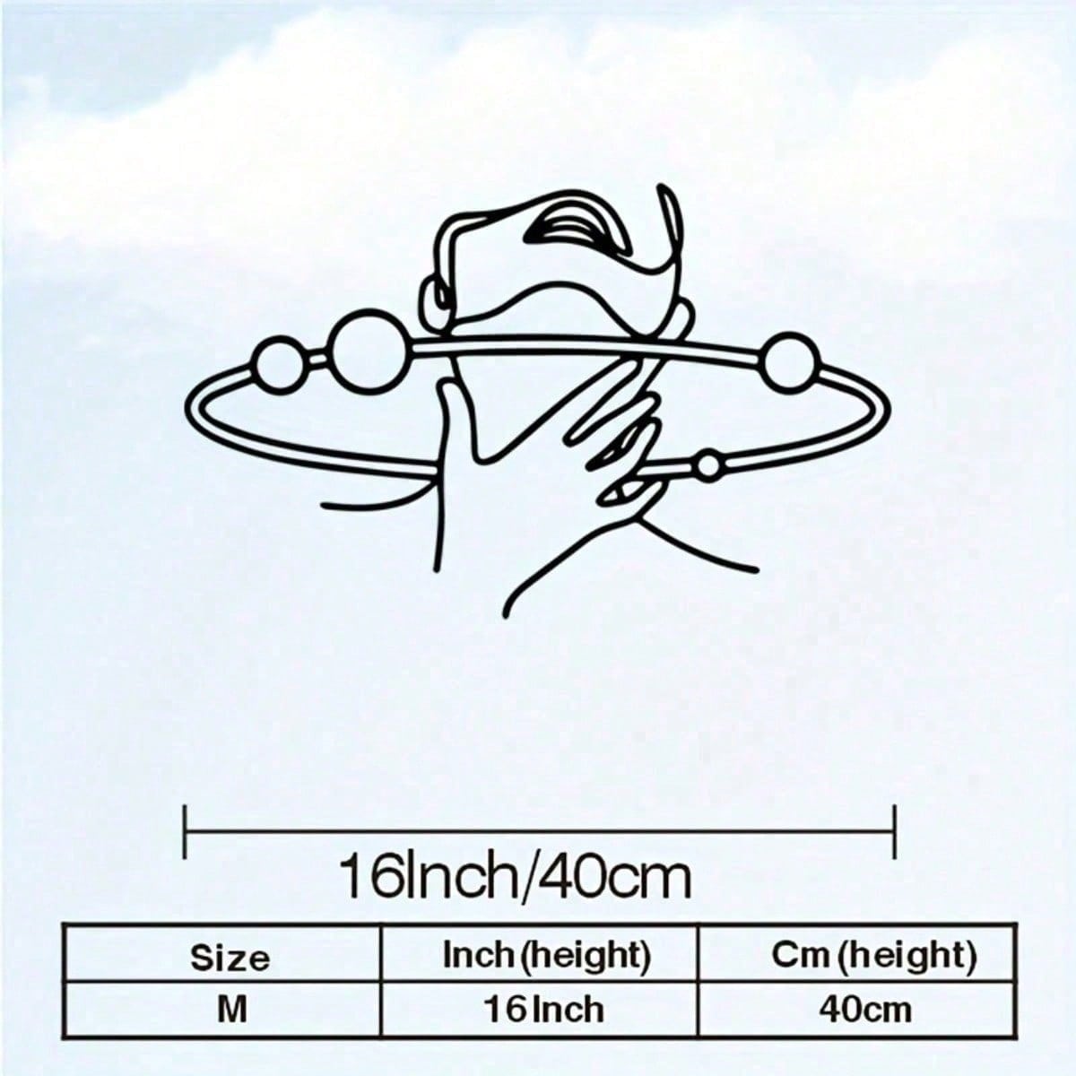 

Vintage Iron Wall Art Female Silhouette Outdoor Garden Balcony Decor Rust Resistant Metal Sculpture 40x25.5