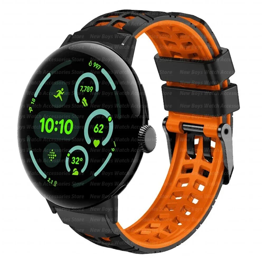 Silikonband für Google Pixel Watch 3 45mm Sportarmband für google pixel 3 PIXEL 45MM Correa Herren Armband Uhrenarmband Zubehör