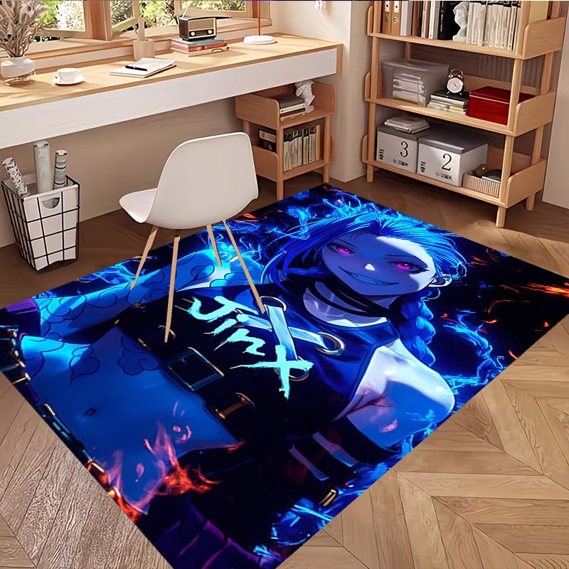 Jinx Print Rug, Washable Floor Carpet, For Entryway Dorm Laundry Room Office Study, Home Decor Birthday Christmas Gift