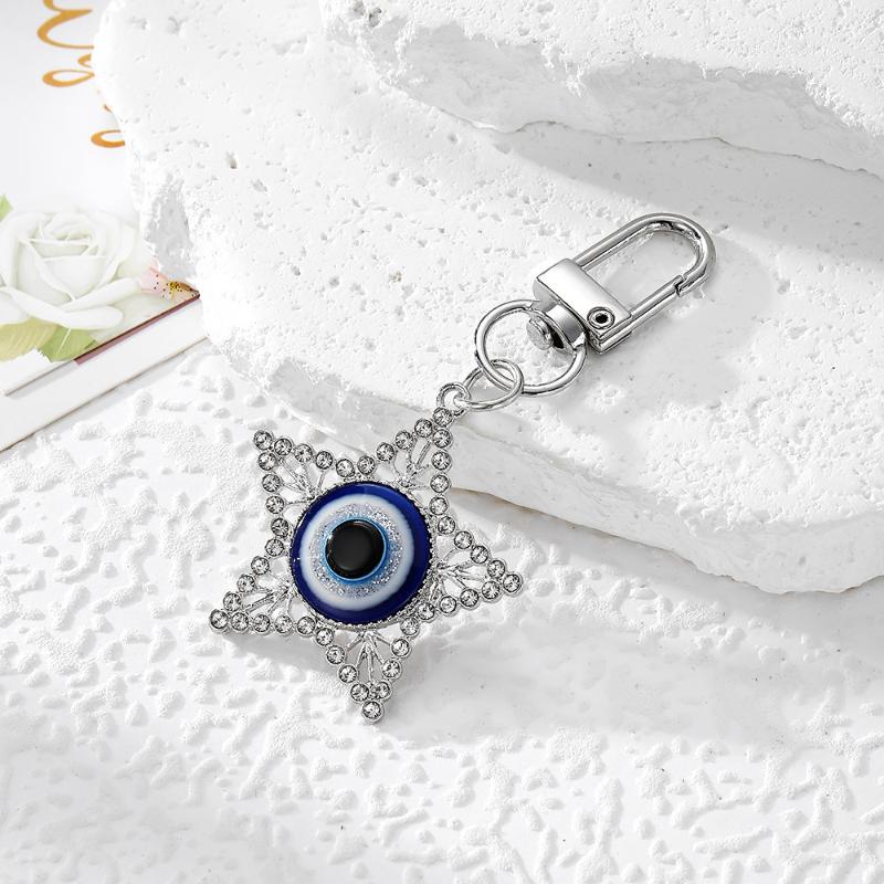 Turkish Blue Evil Eye Keychain Blessed Lucky Key Holder Keyring Amulet For Bag Accessory Gift Jewelry Keychain