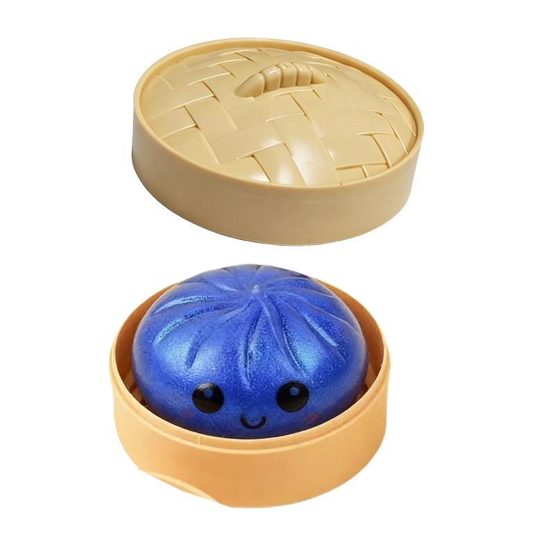 Colorful Simulated Dumpling Squishy Relaxing Relieve Anxiety Antistress Enhance Happiness Reusable Rebound Squeeze Reliever Toy