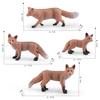 Pvc Red Vibrant Fox Figurines Set Captivating Forest Animal Decor For Spaces Home