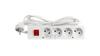 Extension Cord With Switch 4-Sockets Z/U 10A 3M /Ohms 3X1/ White Ps-470Ws T-105950