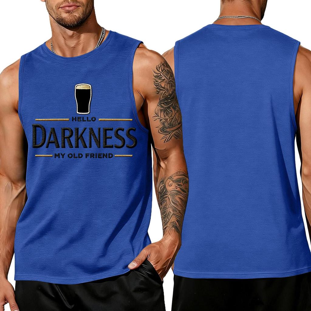 Men's Funny Printed Tank Top, Retro Sleeveless Casual Shirt for Lovers