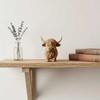 Resin Cattle Sculpture, Cute Scottish Cow Decor, Animal Statue For Home, Desk, Shelf, Nursery, Rustic Decorati
