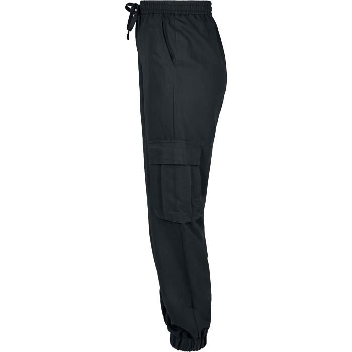 Pantalon Cargo - URBAN CLASSICS - Viscose Twill - Coupe Cargo - Taille Standard - Noir