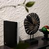 Sonnen Scheibe Skulptur Abstrakt Harz mit Sockel Retro Tischornament für Innenraumstylisten,