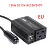 Onduleur de Puissance pour Voiture 150W Convertisseur DC 12V vers AC avec Double Chargeur USB pour Voiture