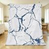 High-Dense Flannel Fleece Blanket - Marble Pattern, Soft Cozy & Warm Throw for Home, Christmas & Halloween, Stylish Couch/Bed Decor