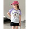 Korean Style Children's Clothing Export 2026 Summer Baby Girl Clothes Children's Pure Cotton Cartoon Dog Print Short-Sleeve T-Shirt Ins