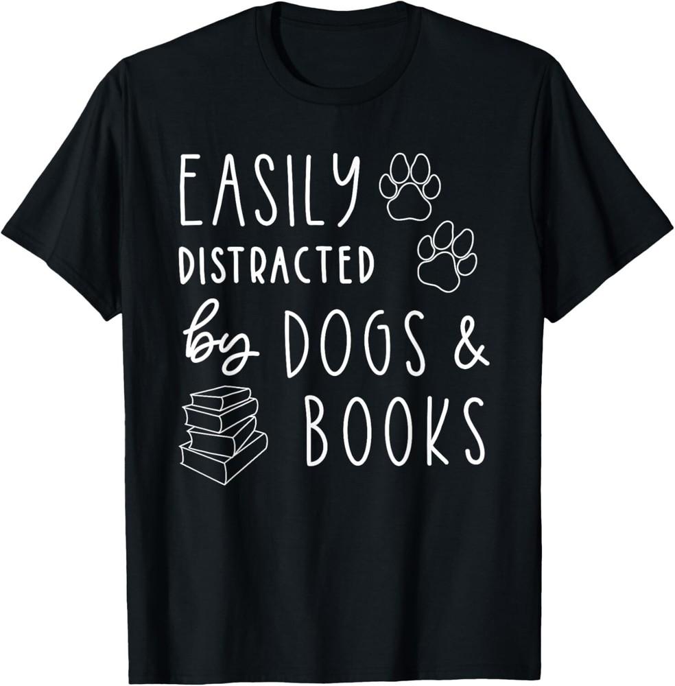 

Dog Lover Book Lover Reading Loves To Read Funny Dog Gift Unisex T-Shirt 4XL