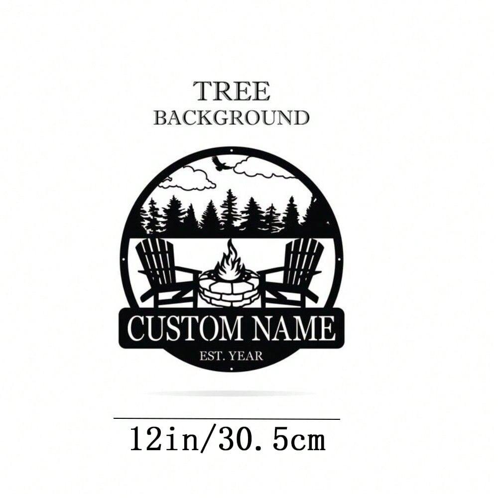 

Custom Metal Camping Sign Personalized Pit Decor Outdoor Cabin Wall Art RV Trailer Camper Decoration Gift