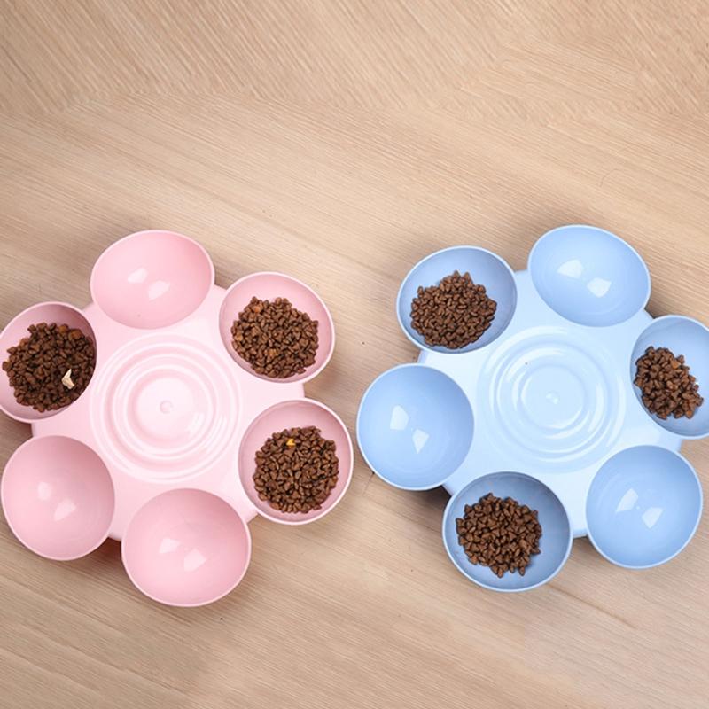 Cats Food Bowl for Indoor Cats Tilted Water Bowl Food Dispenser Non Slip Stress Relief of Whisker Fatigue Safe Materi