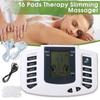 16 moduser Electric Tens Relax Muskelstimulator EMS Akupunktur Kroppsmassasje Digital Terapi Slankemaskin Elektrostimulator