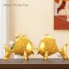 1 Pair of Resin Goldfish Ornaments Simple and Creative Home Foyer Wine Cabinet Decoration Crafts