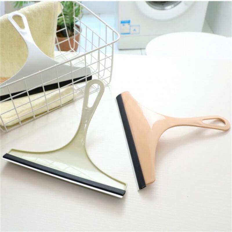 Sink kitchen bathroom water removal hand squeegee light pink