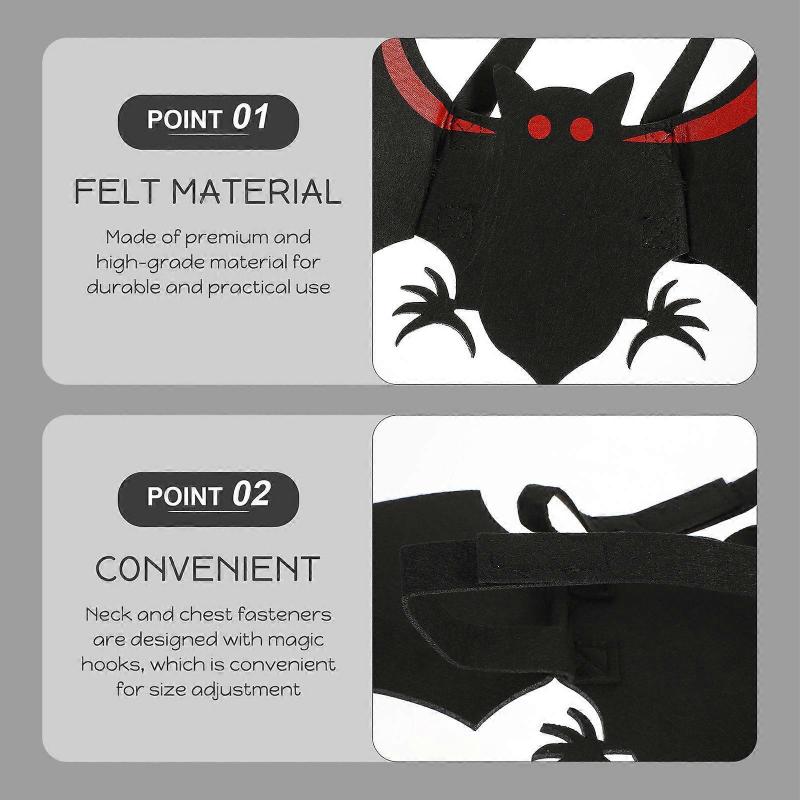 Halloween Dog Bat Wing Costume Comfortable 5Pcs Pet Dress Up Outfit