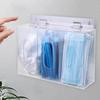 Wall Mounted Glove Storage Box 1/2/3 Grids Gloves Dispenser Box Mask Storage Box  Bathroom
