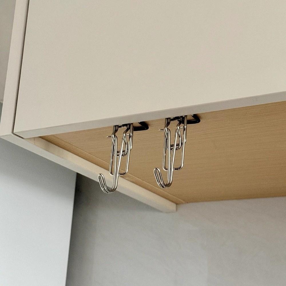 2Pcs Stainless Steel Desk Side Hook Adjustable School Bag Holder Cute Desk Bag Hook  Desk Side Use
