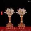 2pcs Lotus Candlestick Buddha for home decoration, tabletop decoration, crystal+metal material