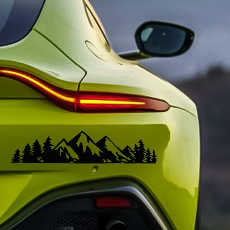 Autoaufkleber Wald Schneeberg Grafik Auto Stoßstangenaufkleber Motorrad Karosseriedekoration Vinyl Aufkleber Auto Styling Modifikation