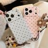 Fashion Polka Dot Camellia for Apple 11Pro Side Love Mobile Phone Case IP11/11/11/11 Korean 11