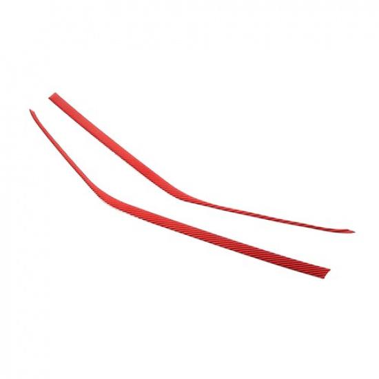 Red Carbon fiber Front Door Upper Side Trim Sticker For Subaru Crosstrek 2024