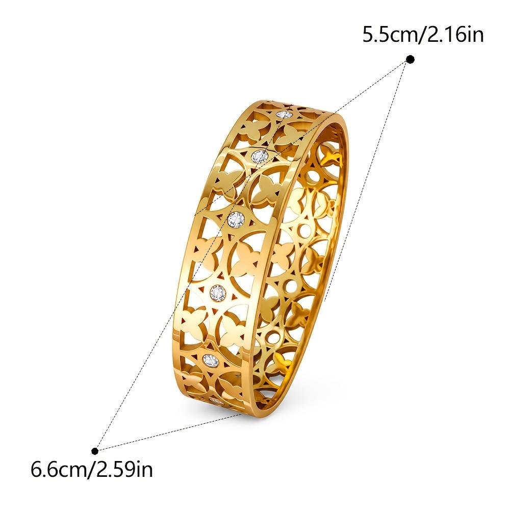 1item18K Gold-plated stainless steel luxury butterfly bracelet decorated with butterfly patterns and synthetic zircon, suitable for women to wear,
