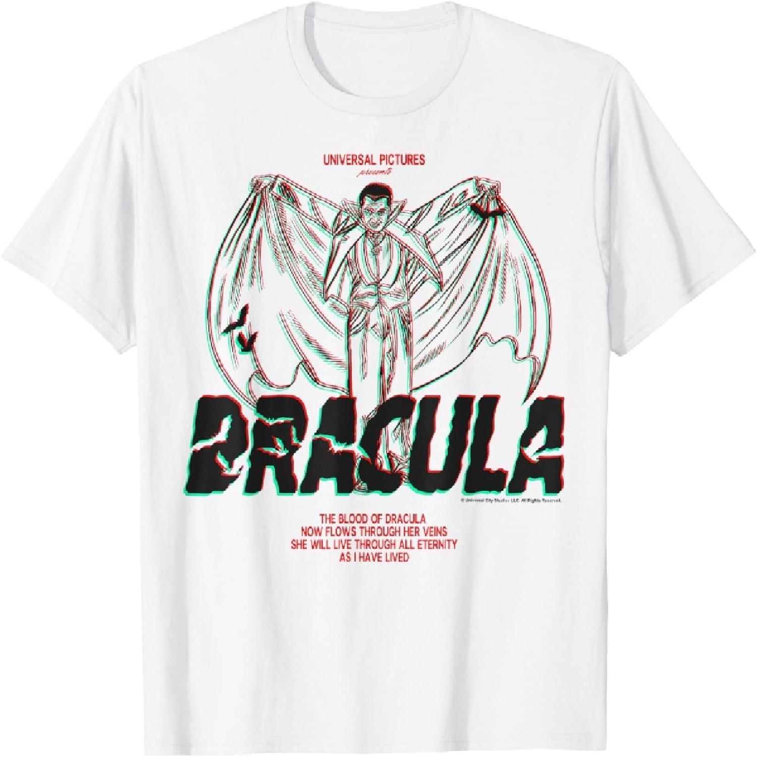 Футболка с 3D-портретом Дракулы XXXXXL белый