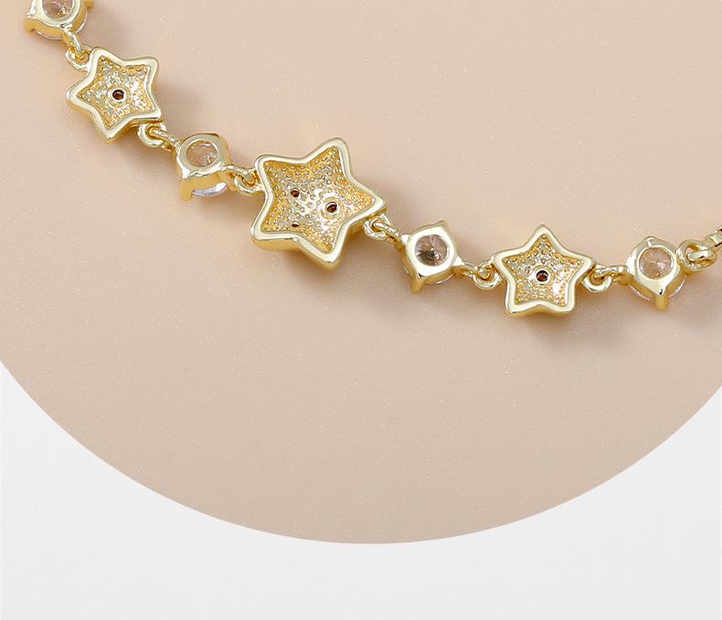 Copper Alloy Star Pull-Out Bracelet: Luxurious, Trendy Women's Jewelry