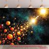 2D Plane, 1 Piece - "Cosmic Dance": A Magical Journey Through Starry Vortex, Party Props Background Fabric
