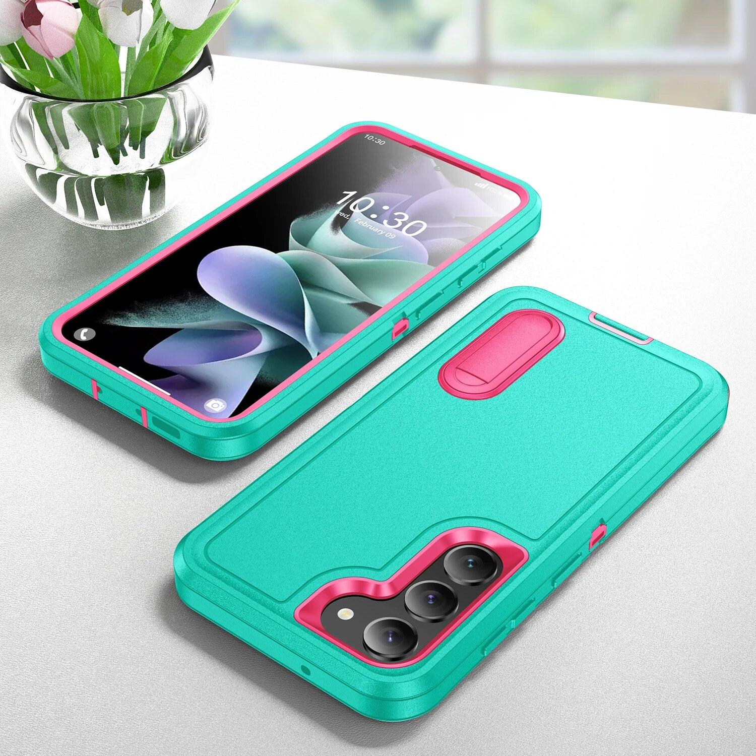 

Защитный чехол для телефона для Samsung Galaxy S24 Ultra 5G S22 Plus S23 S 24 22 23, защитные чехлы-подставки с защитой от царапин и падения for Galaxy S22 Plus небесно-голубой