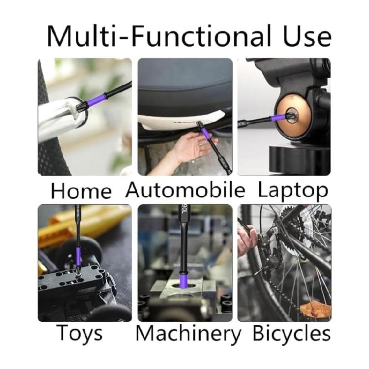 6dílná magnetická protiskluzová vrtací sada přenosných magnetických bitů, nárazuvzdorná sada bitů PH2 s magnetickou hlavicí