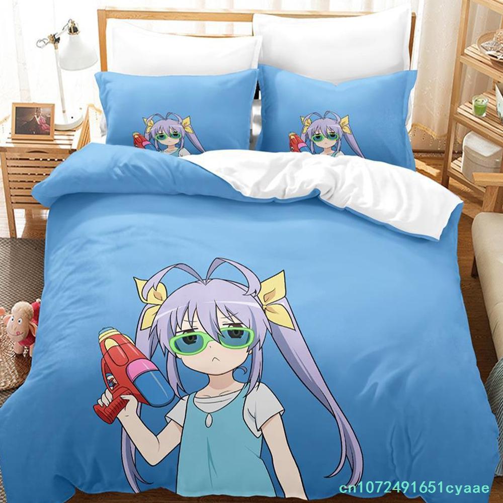 Non Non Biyori Bedding Set Single Twin Full Queen King Size Bed Set Adult Kid Bedroom Duvetcover Sets Anime Parure De Lit Bed