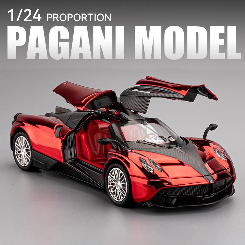 1/24 Pagani Huayra Dinastia Legierung Galvanik Sportwagenmodell Metall Rennwagen Fahrzeuge Modell Sound und Licht Kinderspielzeug Geschenk