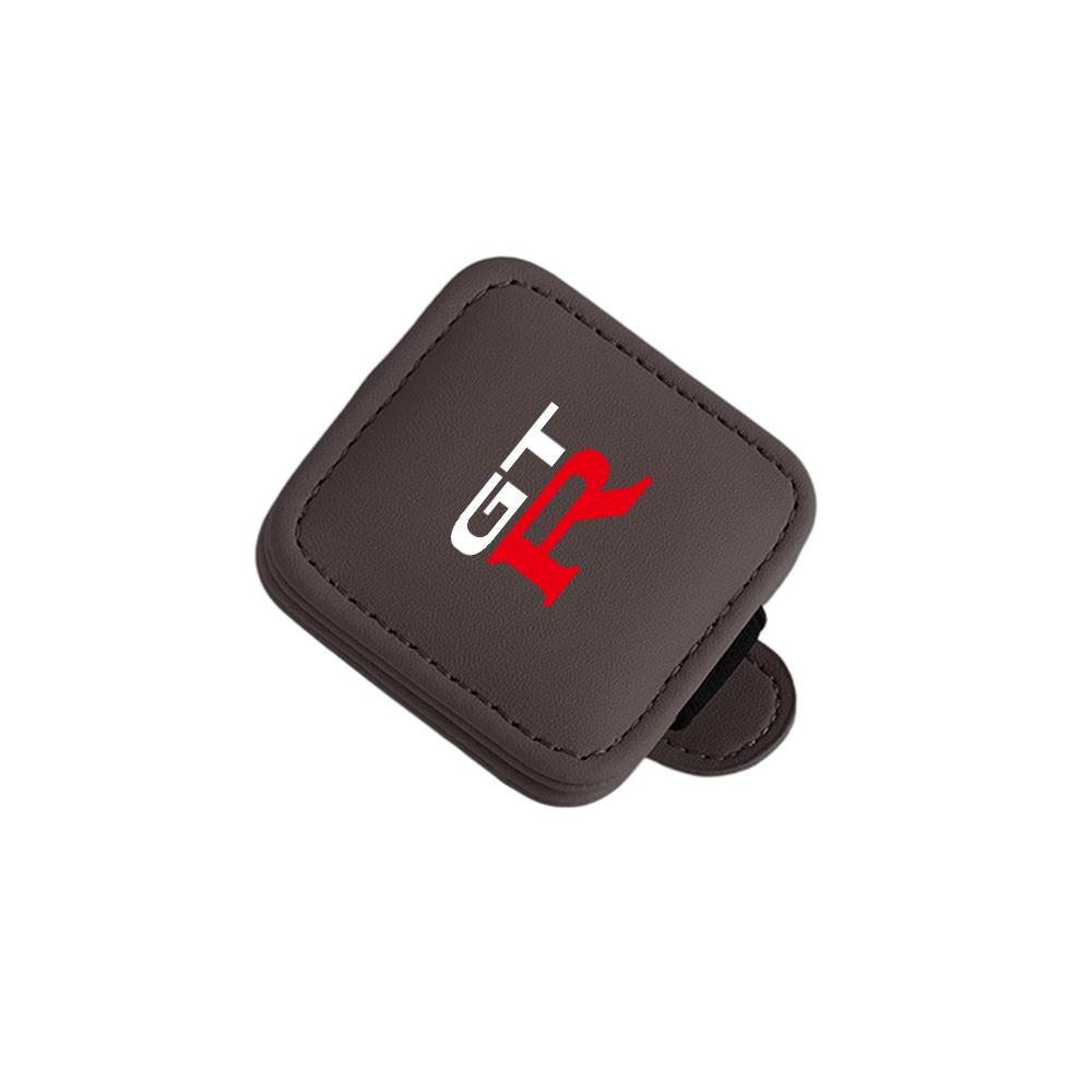 CGCBZC1 Auto Leder Brillenclip Sonnenblende Sonnenbrillen Aufbewahrung Befestigung für Nissan GTR Nismo Qashqai Leaf XTrail Tiida Kicks Versa Juke