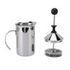Manual Milk Frother 600ml Stainless Steel Hand Pump Milk Creamer Coffee Frothing Foam Maker Pitcher with Handle for