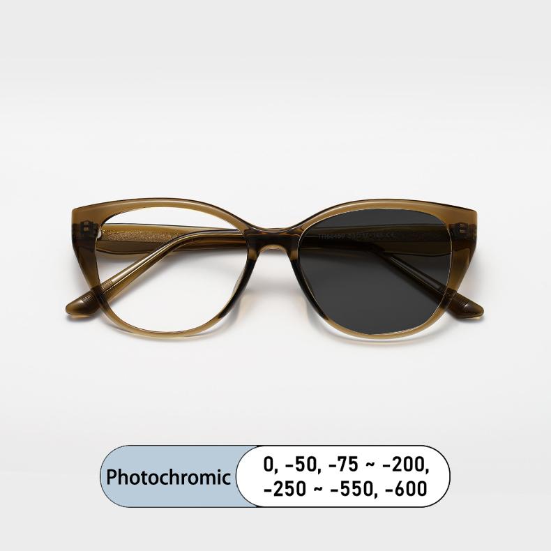 Fashion Vintage Brand Design Cat Eye Frame Reading Glasses Prescription Photochromic Anti Blue Light Women Hyperopia Eyeglass