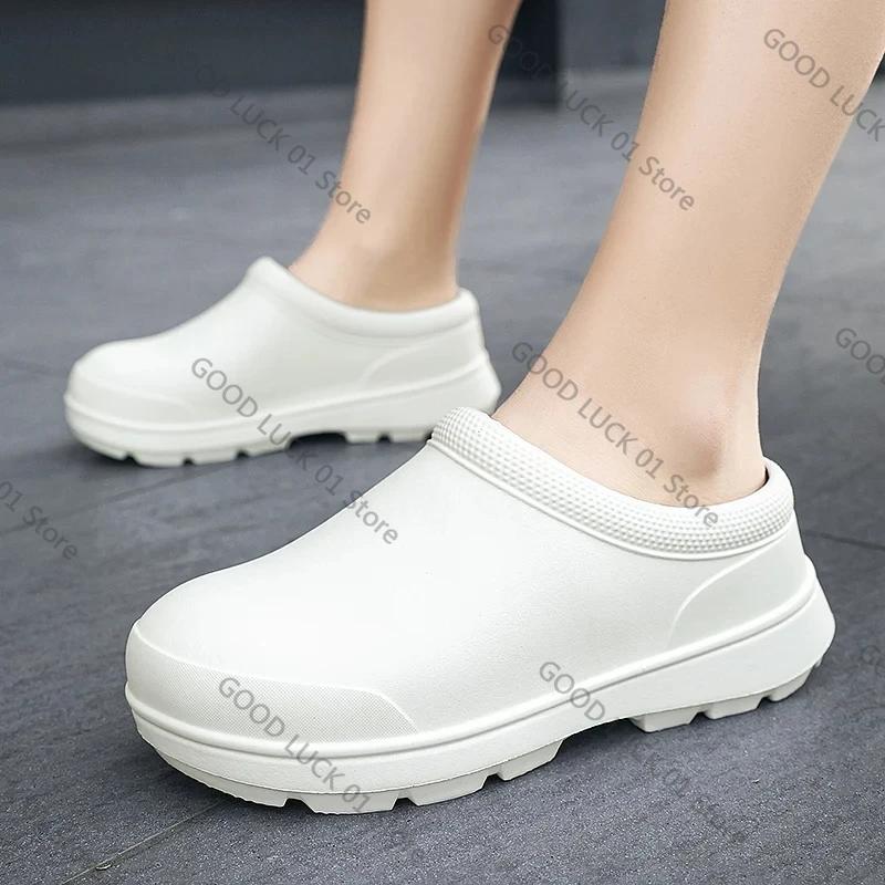 Fashion 2025 Men Women EVA Chef Shoes  Non-slip Waterproof Oil-proof Shoes Comfortable Workers Slippers  Outdoor Fishing Shoes
