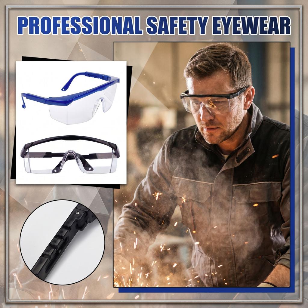 Protective Safety Glasses Anti Splash Dustproof Windproof Eye Protection Goggles for Industrial Laboratory Construction Use